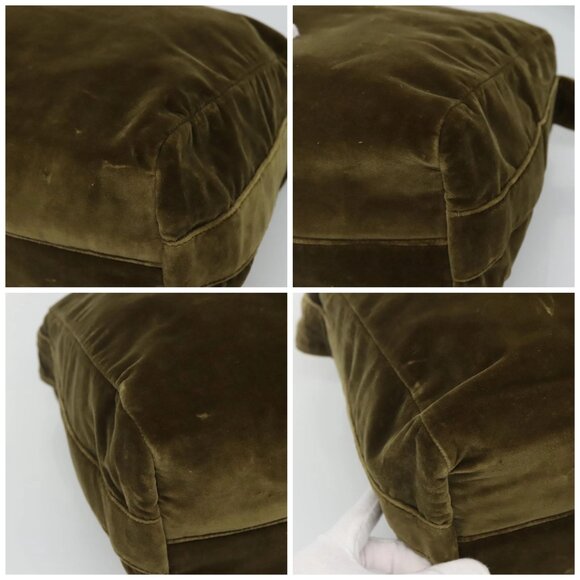 PRADA Shoulder Bag Velor Khaki Auth ep8096 - Picture 14 of 16